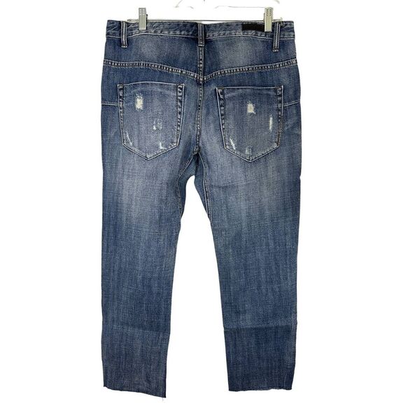 One Teaspoon Mr Whites Denim Jeans‎ SZ 32R Distressed Ripped Faded Streetwear - Picture 3 of 8